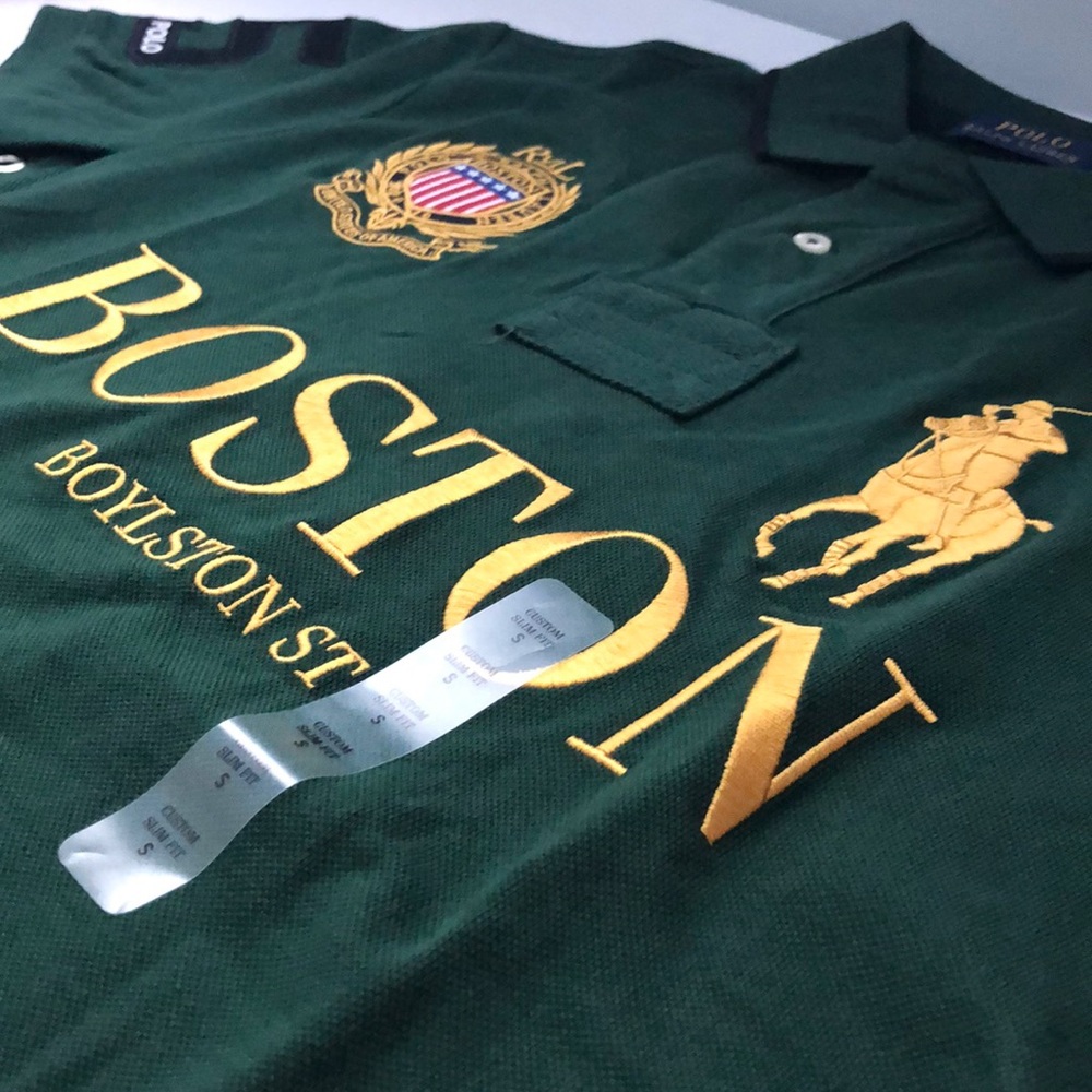 NWT Ralph Lauren Boston Polo Shirt Custom Slim Fit